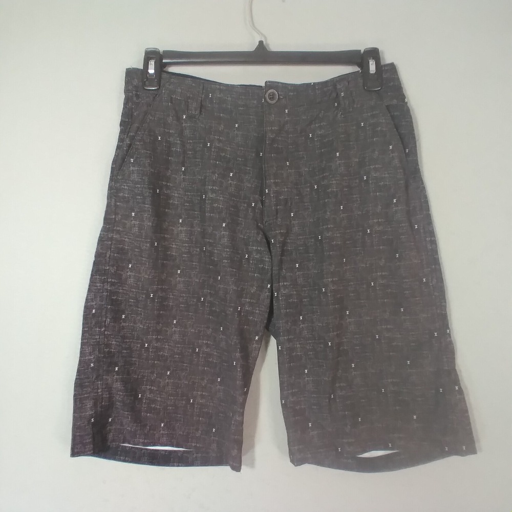 No Fear Mens Hybrid Swim Shorts 32x12 Black Flex Stretch Dri Fit Trunks